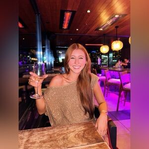 Sovere gleam mini dress in brushed gold